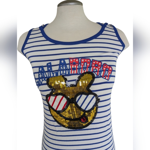 LALABOBO striped maxi dress with bling size large - Picture 2 of 6